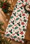 Happy New Year - New Year's Ornaments Patterned Quality Velvet Fabric 45x140 Cm Decorative Runner - 2