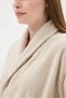 Şalyaka Bathrobe Beige 100% Cotton Unisex Ideal for Spa Women/Men - 5