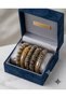Modern Textured Combination Bracelet (Set of 5) - 3