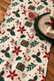 Happy New Year - New Year's Ornaments Patterned Quality Velvet Fabric 45x140 Cm Decorative Runner - 3
