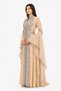 Women's Long Caftan with Embroidery and Shiny Stone Work and Butterfly Sleeves - 2