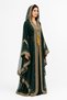 Women's Long Caftan with Shiny Stones and Chiffon Two Piece Caftan - 3