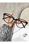 Jesse 50 Ekartman Bone Cat Eye Unisex Women Men Clear Glass Change Optical Frame Eyeglasses