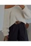 Women's Bat Sleeve Oversize Soft Textured Thick Knit Sweater - 4