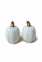 2-Piece Porcelain Salt and Pepper Shakers 100ml Pumpkin Model White - 3