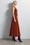 Brick Red Corduroy A-Line Skirt and Vest Siena Set - 2