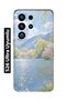 Samsung Galaxy S26 Ultra Compatible Monet Style Lake Landscape Pattern Transparent Phone Case