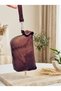 Women's Zippered Iron Snap Detailed Handbag-Wrist Bag - 4