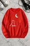 Unisex Printed Crew Neck Sweatshirt