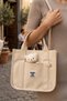 012 Cream Plush Teddy Bear Daily Women's Bag with Hand and Shoulder Strap - 4