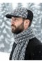 Men's Patterned Knitwear Hat and Scarf Set - Winter Soft Knit Hat and Scarf Set - 4
