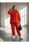 Women's Plus Size Long Sleeve Color Block Tracksuit Set 8313-27 - 2