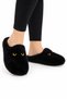 Women's Warm Plush House Slippers Black - 3