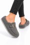 Fluffy, Non-Noisy, Eva Sole, Buckle-Fastened Women's Indoor Slippers, Smoked - 2