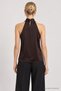 Degaje Collar Satin Surface Blouse Lgk0012 Aci Brown - 6