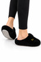 Women's Warm Plush House Slippers Black - 2