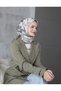 وشاح من قماش التويل بلون اللافندر - بنقشة الزهور - أرجواني - 2