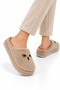 Women's Warm Plush House Slippers Beige - 2