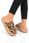 Fluffy, Soundless Eva Sole Buckle Women's House Slippers Beige-Brown - 2