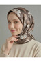 وشاح من قماش التويل بلون اللافندر - بنقشة الزهور - أرجواني - 2