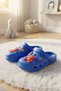 Unisex Children's Beach Pool Slippers with Teddy Bear Saks Blue Comfortable Nursery Slippers - 8