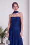 Women's Strapless Shawl Detailed Draped A-Line Maxi Length Evening Dress Black, Burgundy, Brown, Powder, Navy Blue - 6