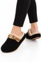 Women's Warm Plush House Slippers Black - 3