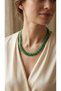Handmade Aventurine Natural Stone Square Shaped Special Design Necklace - 2