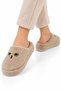 Women's Warm Plush House Slippers Beige - 4