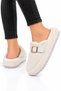 Fluffy, Doesn'T Make Noise, Eva Sole Buckle Women's House Slippers White - 3