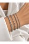 Steel 4-Piece Women's / Men's Combination Bracelet Asgard / with Extension Chain / Silver Color 19+4 cm - 2