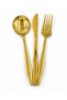 18 Piece Dessert Fork Spoon Knife Set for 6 People Duru