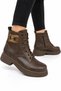 Women's Cold-Proof Lace-Up Detailed Boots Brown-Silver - 3