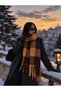 Women's Thick Boucle Brown Scarf Shawl Sal1284 - 3
