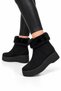 Women's Nubuck Feather Detailed Cold-Proof Boots Black - 2