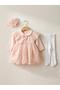 Baby Girl Mevlütlük Dress Set of 3 Baby Collar Bandana Cape Lace Newborn Hospital Release Wedding Dress 100% Cotton Evening Dress Mevlitlik 4032