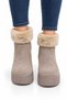 Women's Nubuck Feather Detailed Cold-Proof Boots Beige - 2