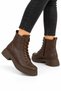 Women's Cold-Proof Lace-Up Detailed Boots Brown - 3