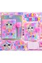 Cuties Candy Plush Scrapbook and Pompom Pen Set – Featuring Stars, Hearts, and Adorable Patterns - 5