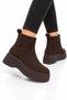 Women's Nubuck Cold-Proof Boots Brown - 3