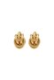 Trinity Triple Hoop Steel Earrings - Gold
