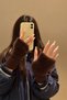 Women's Coffee Fluffy Plush Soft Gloves