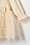 Baby Girl Mevlütlük Dress Set of 3 with Bandana and Lace Newborn Hospital-Issued Wedding Dress Evening Dress Mevlitlik 100% Cotton 1068 - 4