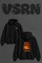 Devil Ramen Design Back Printed Oversize Black Hooded Sweatshirt