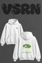 Lying Man Design Back Printed Oversize White Hooded Sweatshirt