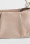 Women's Jasmine Dark Mink Suede Drawstring Knot Handle Mini Hand and Shoulder Bag with Star Accessories - 7