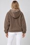 Women's Hooded Zippered Fleece Bomber Jacket - 4