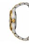 Men's Wristwatch Green Honeycomb Pattern Dial with Golden Yellow Bezel Silver Gold Color Steel Band Quartz Analog with Calendar 3 Atm - 5