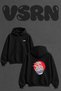 Japanese Ramen Design Back Printed Oversize Black Hooded Sweatshirt