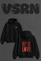 Freddie Mercury Design Back Printed Oversize Black Hooded Sweatshirt